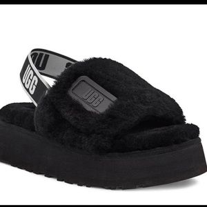 UGG Disco Slide Fur Sandals